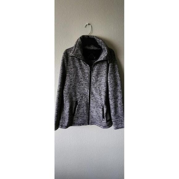 Calvin Klein Performance Jacket Women's Blk/wht Pocket ZipUp - Picture 1 of 4